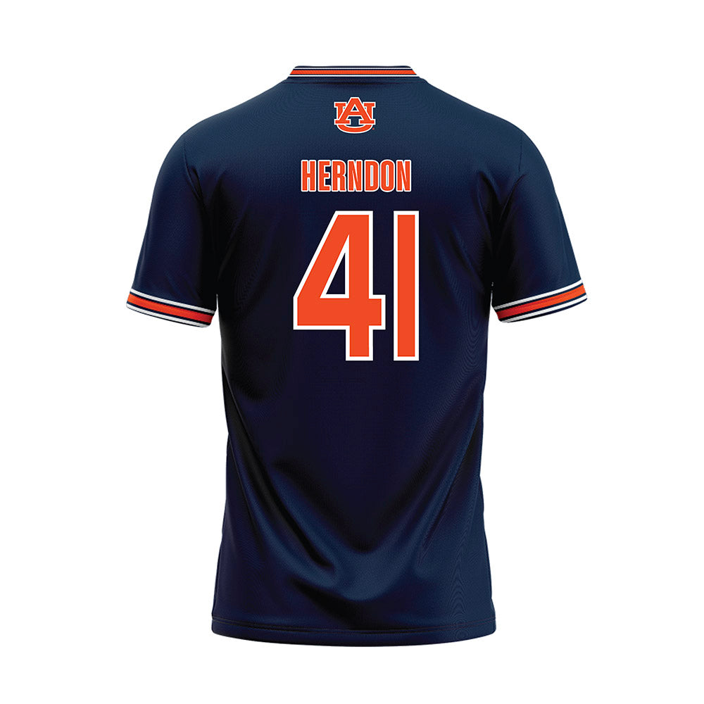 Auburn - NCAA Softball : Abby Herndon - Navy Baseball Jersey-1