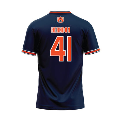 Auburn - NCAA Softball : Abby Herndon - Navy Baseball Jersey-1