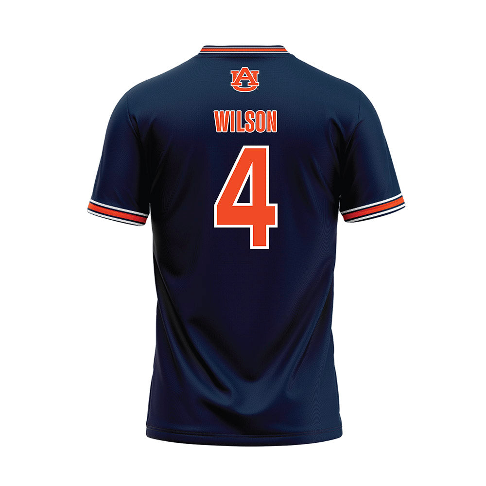 Auburn - NCAA Softball : Daigle Wilson - Navy Baseball Jersey-1
