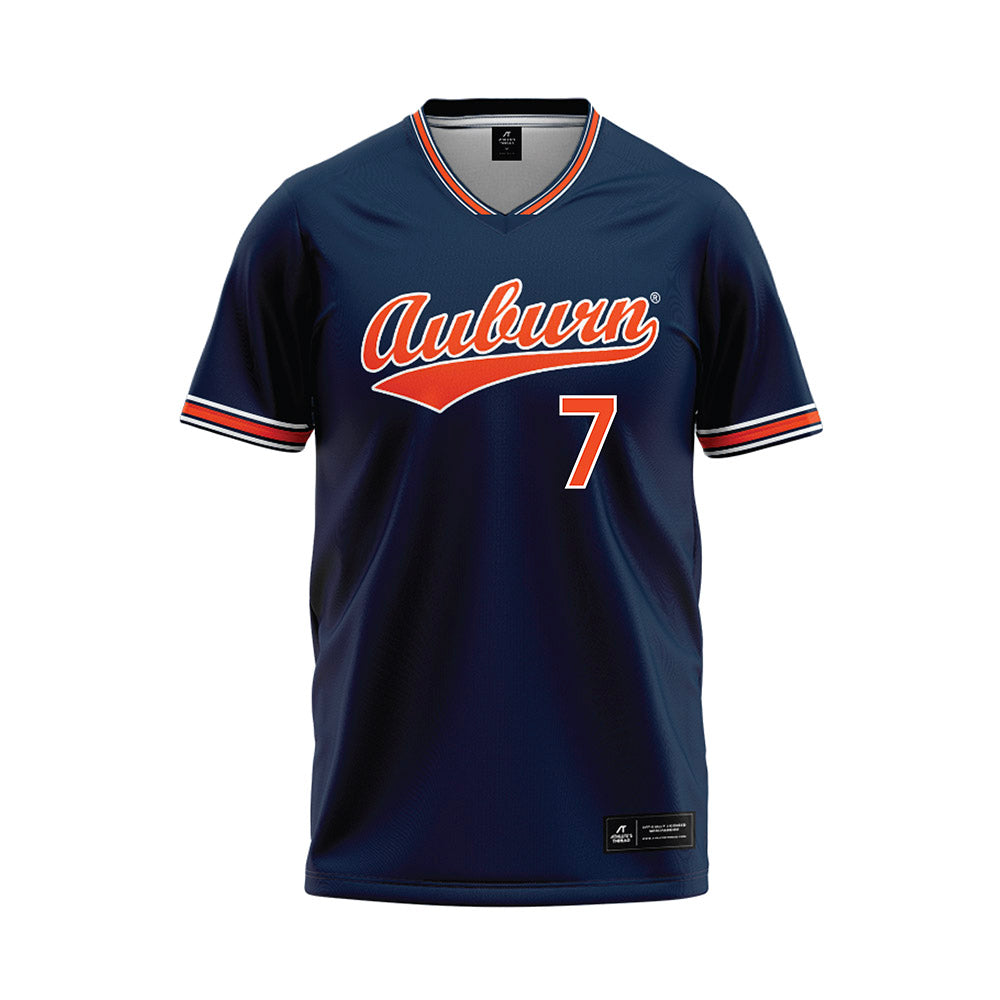 Auburn - NCAA Softball : Kylie Shaw - Navy Baseball Jersey-0