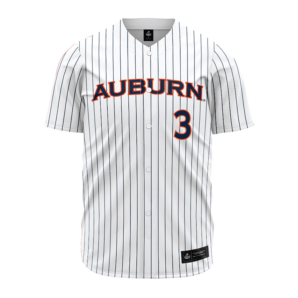 Auburn - NCAA Softball : Melania Luostari - Pinstripe Jersey-0