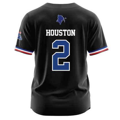 LA Tech - NCAA Baseball : Nathan Houston - Black Jersey-1