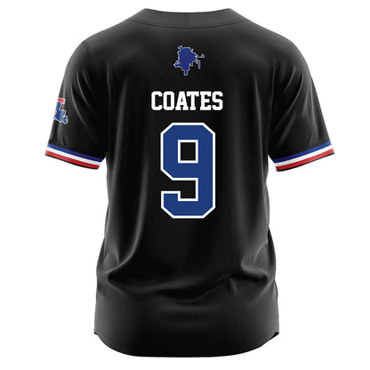 LA Tech - NCAA Baseball : Colton Coates - Black Jersey-1