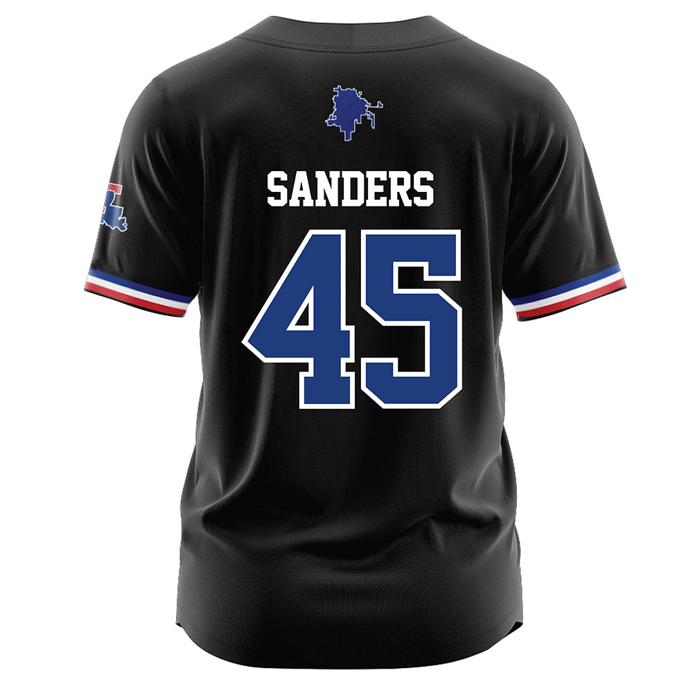 LA Tech - NCAA Baseball : Easton Sanders - Black Jersey-1