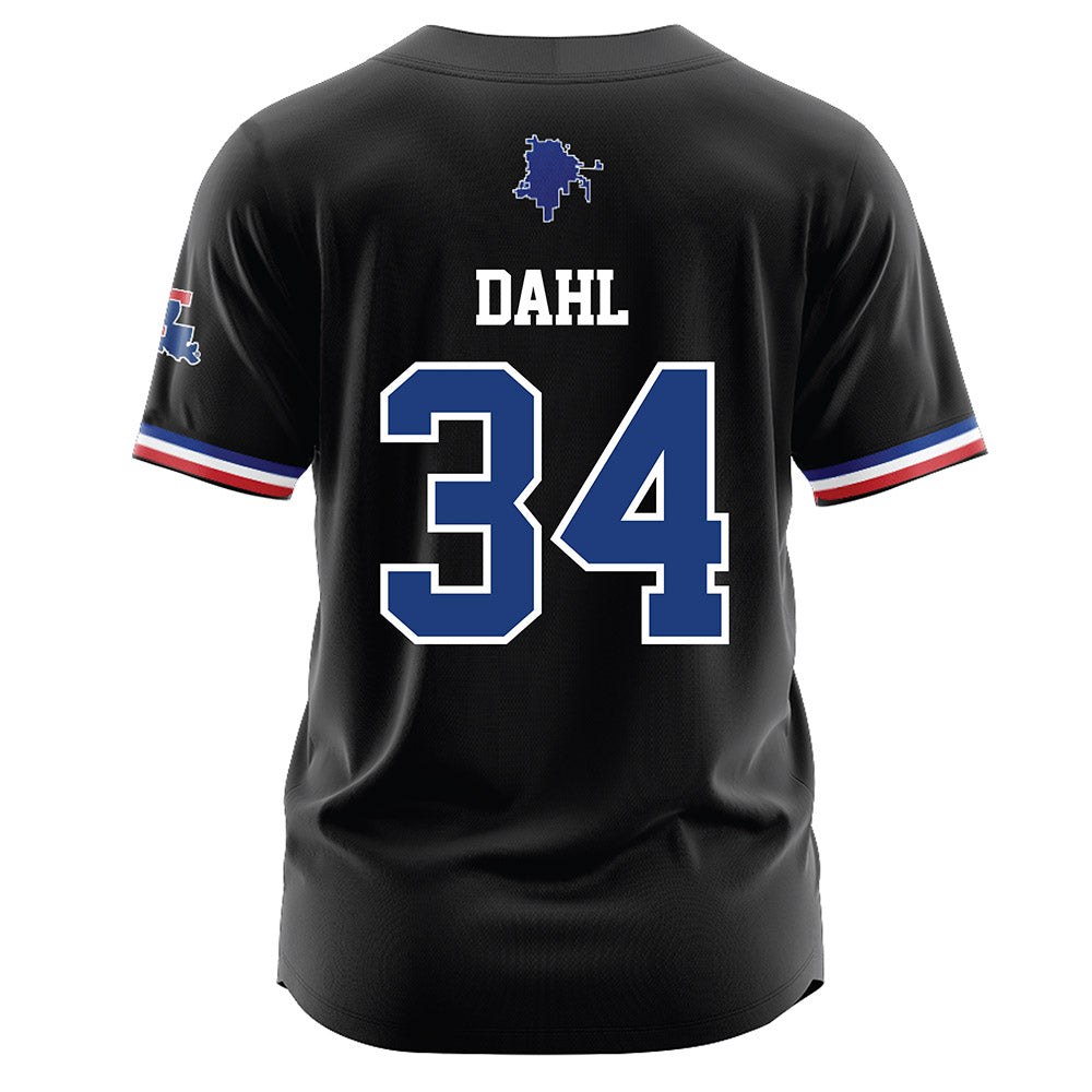 LA Tech - NCAA Baseball : Declan Dahl - Black Jersey-1