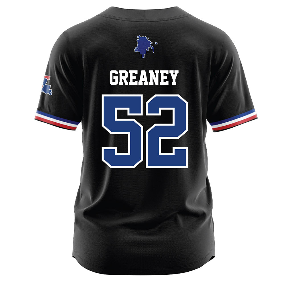 LA Tech - NCAA Baseball : Nick Greaney - Black Jersey-1