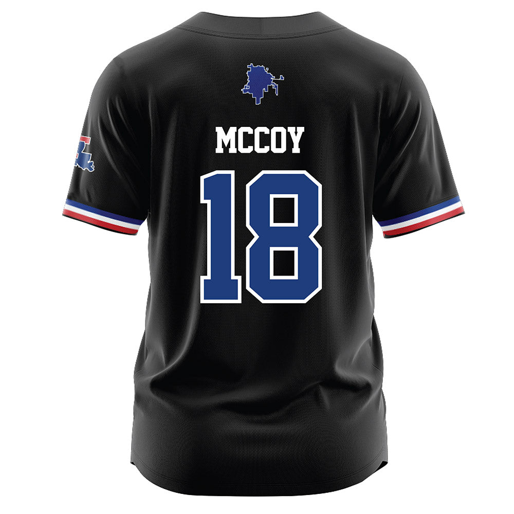 LA Tech - NCAA Baseball : Casey McCoy - Black Jersey-1