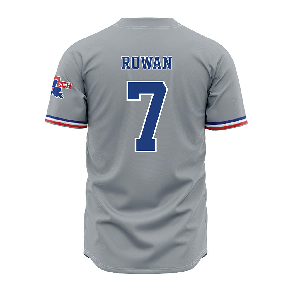 LA Tech - NCAA Baseball : Hudson Rowan - Grey Jersey-1