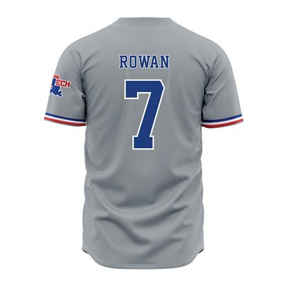 LA Tech - NCAA Baseball : Hudson Rowan - Grey Jersey-1
