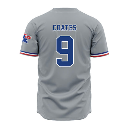 LA Tech - NCAA Baseball : Colton Coates - Grey Jersey-1