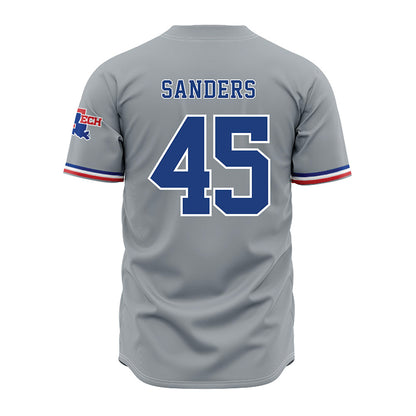 LA Tech - NCAA Baseball : Easton Sanders - Grey Jersey-1