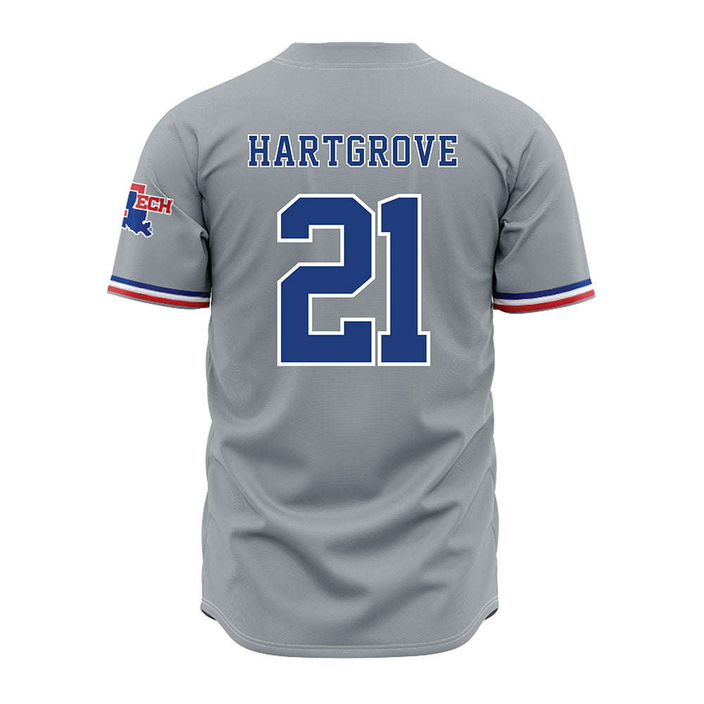 LA Tech - NCAA Baseball : Hudson Hartgrove - Grey Jersey-1
