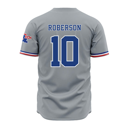 LA Tech - NCAA Baseball : Brooks Roberson - Grey Jersey-1