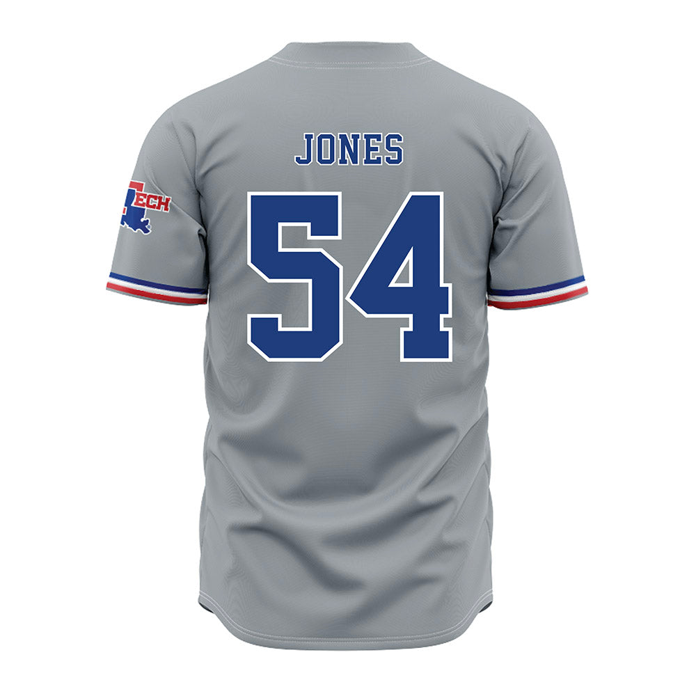 LA Tech - NCAA Baseball : Jackson Jones - Grey Jersey-1