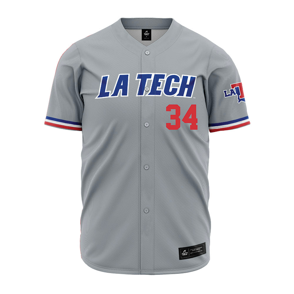 LA Tech - NCAA Baseball : Declan Dahl - Grey Jersey-0