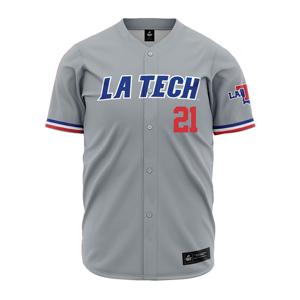 LA Tech - NCAA Baseball : Hudson Hartgrove - Grey Jersey-0