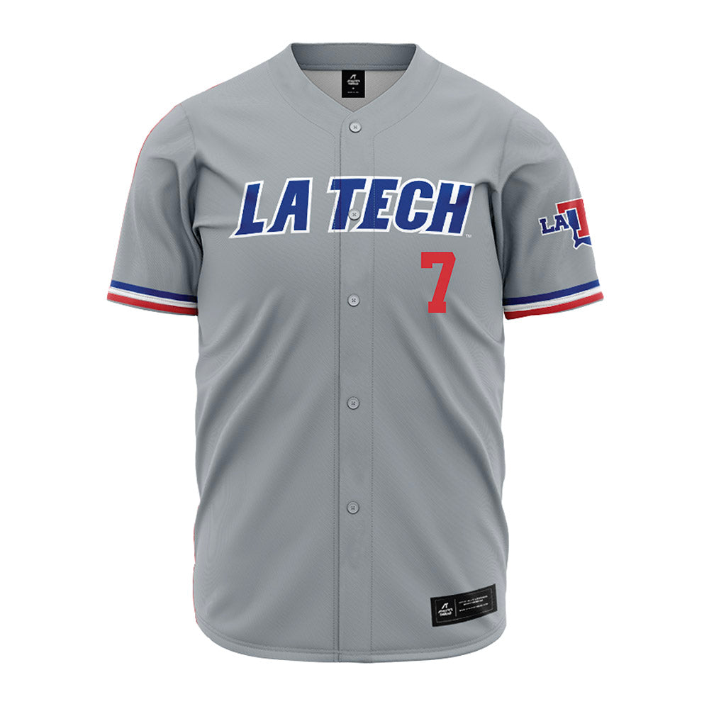 LA Tech - NCAA Baseball : Hudson Rowan - Grey Jersey-0