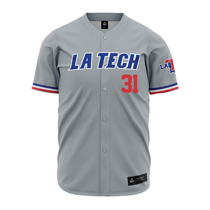 LA Tech - NCAA Baseball : Joey Wittig - Grey Jersey-0