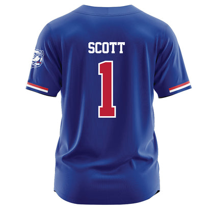 LA Tech - NCAA Baseball : Wesley Scott - Blue Jersey-1