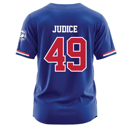 LA Tech - NCAA Baseball : Ethan Judice - Blue Jersey-1