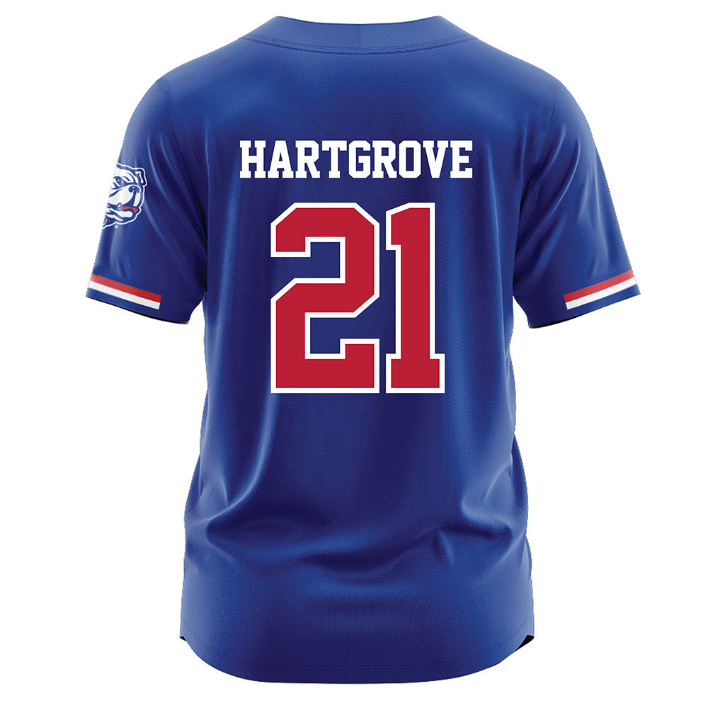 LA Tech - NCAA Baseball : Hudson Hartgrove - Blue Jersey-1