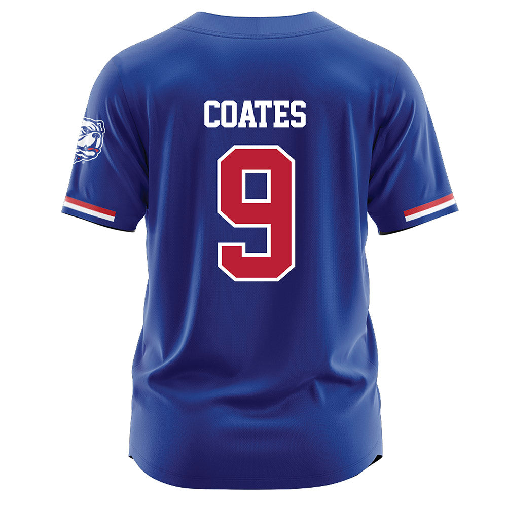LA Tech - NCAA Baseball : Colton Coates - Blue Jersey-1