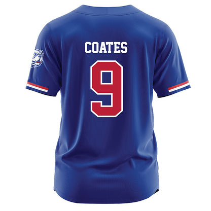 LA Tech - NCAA Baseball : Colton Coates - Blue Jersey-1