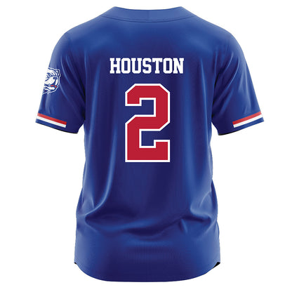 LA Tech - NCAA Baseball : Nathan Houston - Blue Jersey-1