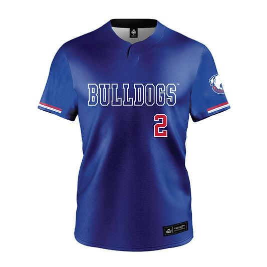 LA Tech - NCAA Baseball : Nathan Houston - Blue Jersey-0