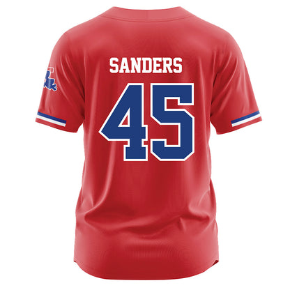 LA Tech - NCAA Baseball : Easton Sanders - Red Jersey-1
