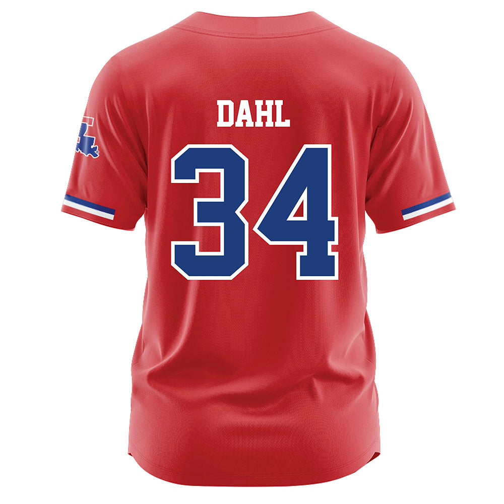 LA Tech - NCAA Baseball : Declan Dahl - Red Jersey-1