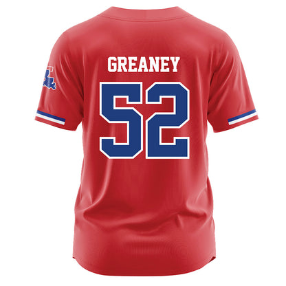 LA Tech - NCAA Baseball : Nick Greaney - Red Jersey-1