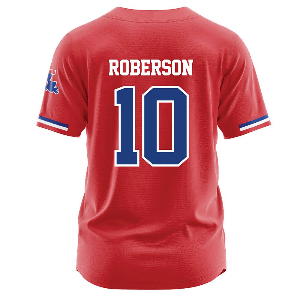 LA Tech - NCAA Baseball : Brooks Roberson - Red Jersey-1