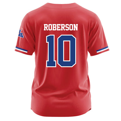 LA Tech - NCAA Baseball : Brooks Roberson - Red Jersey-1