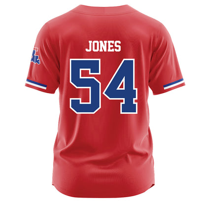 LA Tech - NCAA Baseball : Jackson Jones - Red Jersey-1