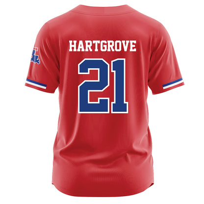 LA Tech - NCAA Baseball : Hudson Hartgrove - Red Jersey-1