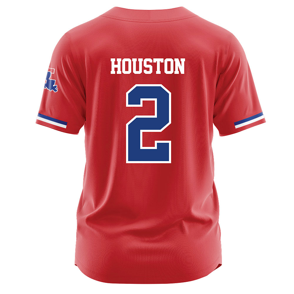 LA Tech - NCAA Baseball : Nathan Houston - Red Jersey-1
