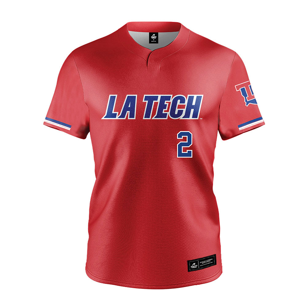 LA Tech - NCAA Baseball : Nathan Houston - Red Jersey-0