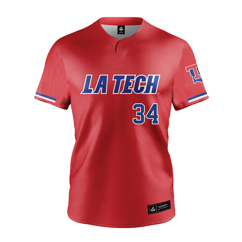 LA Tech - NCAA Baseball : Declan Dahl - Red Jersey-0