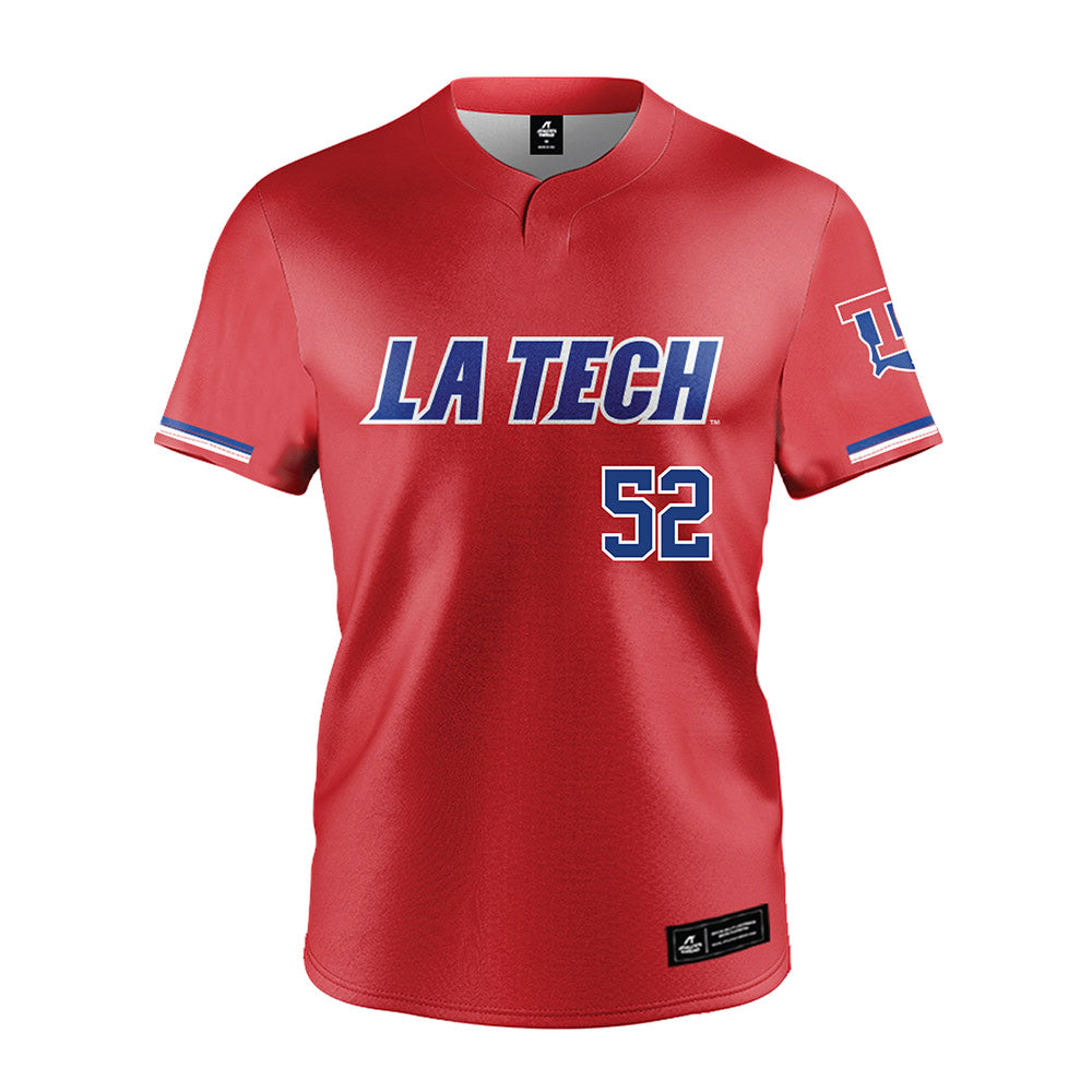 LA Tech - NCAA Baseball : Nick Greaney - Red Jersey-0