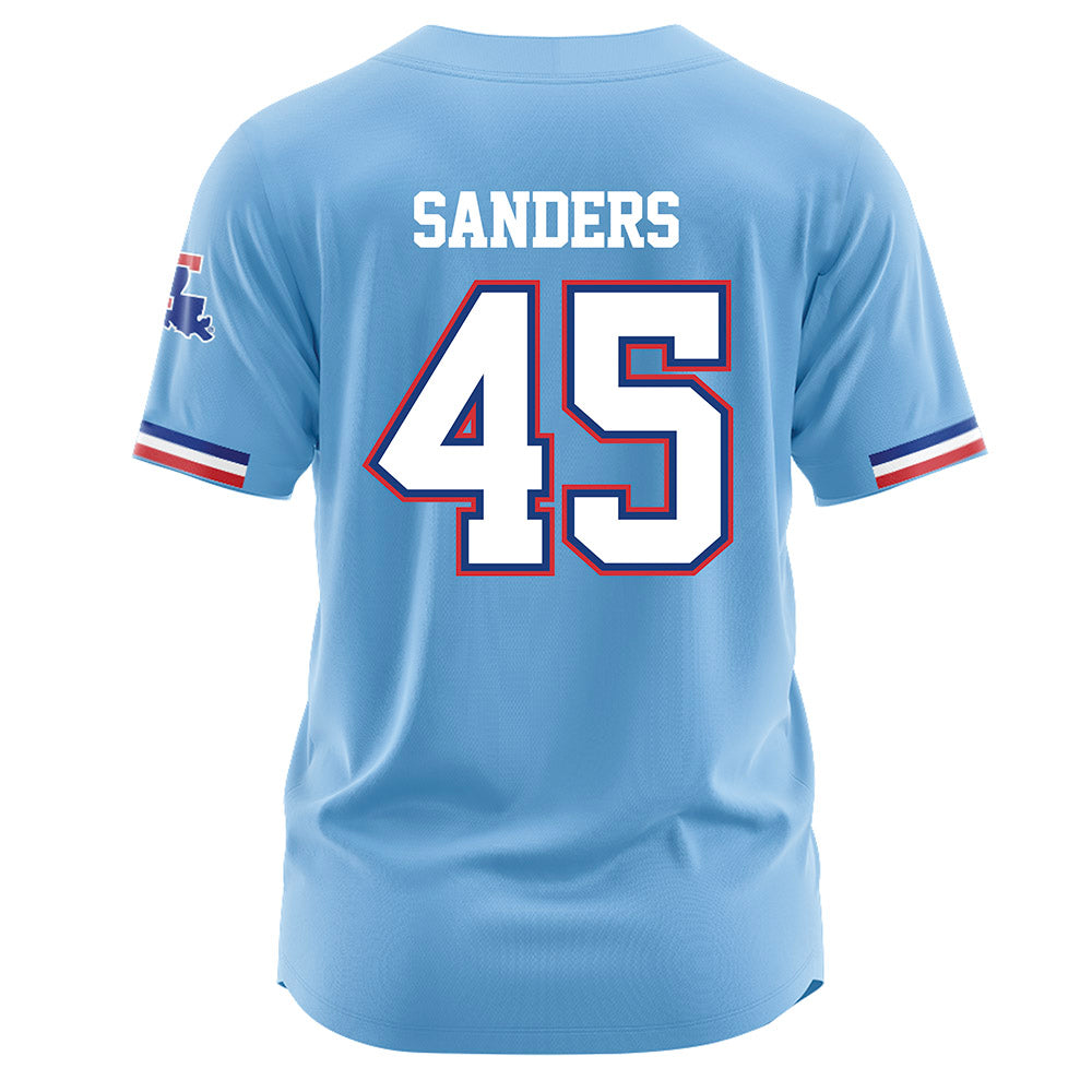 LA Tech - NCAA Baseball : Easton Sanders - Light Blue Jersey-1