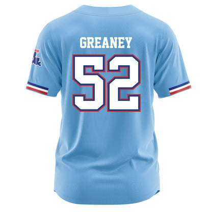 LA Tech - NCAA Baseball : Nick Greaney - Light Blue Jersey-1