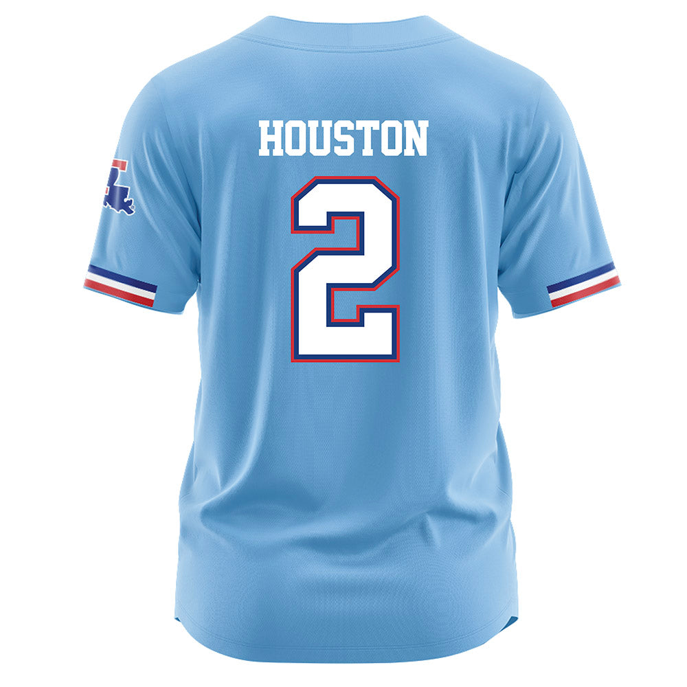 LA Tech - NCAA Baseball : Nathan Houston - Light Blue Jersey-1