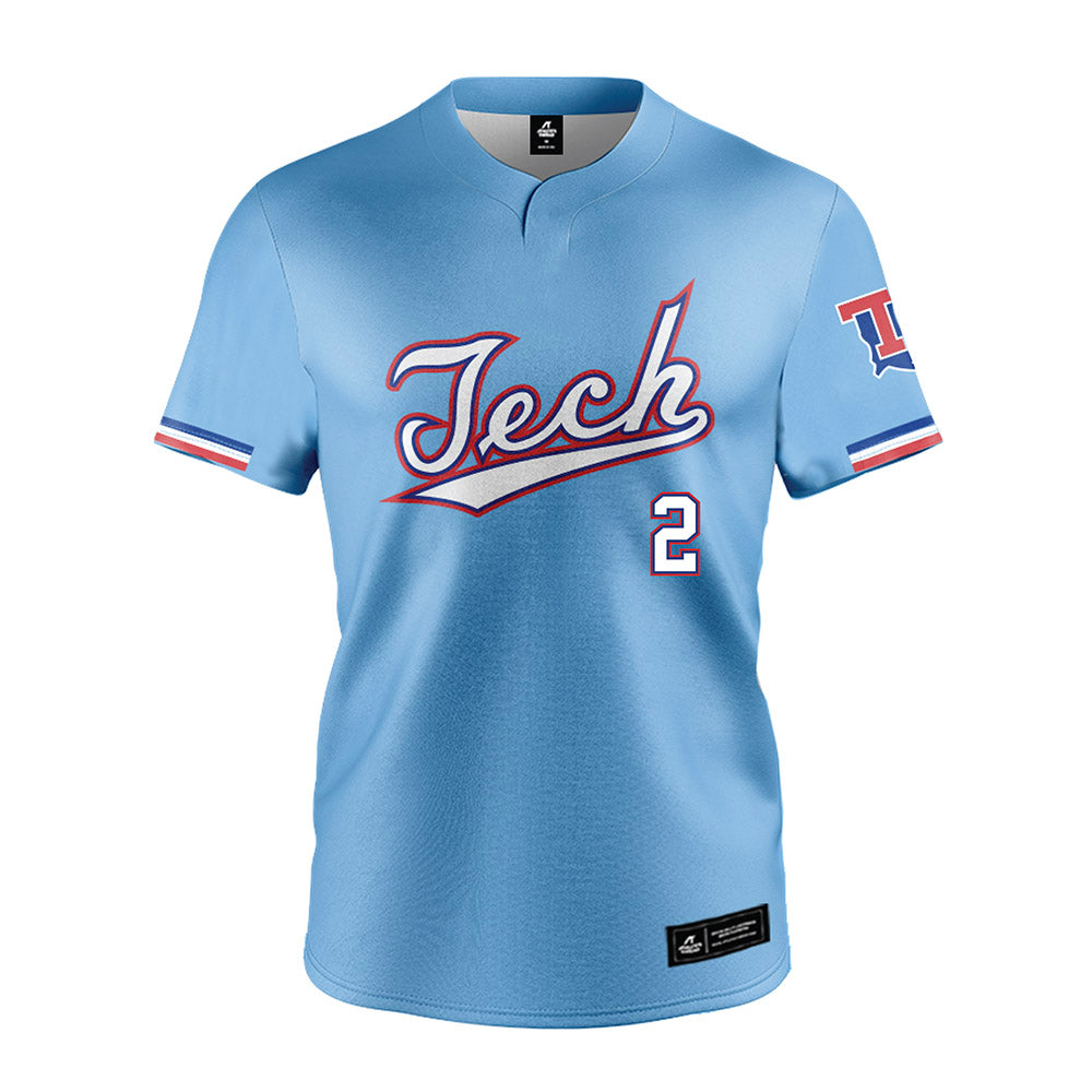 LA Tech - NCAA Baseball : Nathan Houston - Light Blue Jersey-0