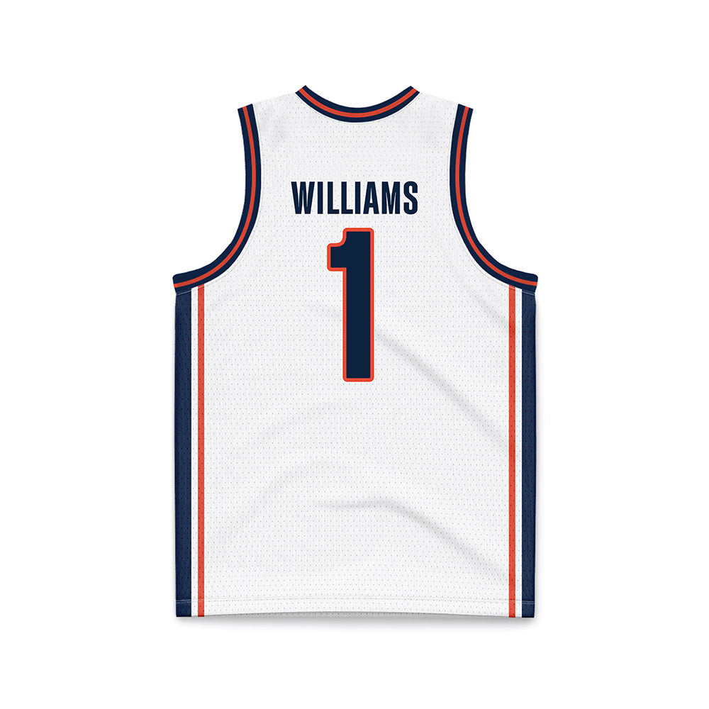 Illinois - NCAA Men's Basketball : Lincoln Williams - White Basketball Jersey-1