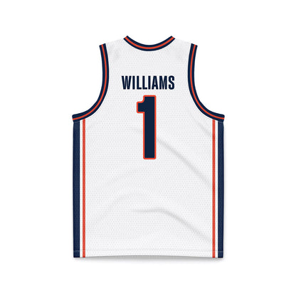 Illinois - NCAA Men's Basketball : Lincoln Williams - White Basketball Jersey-1