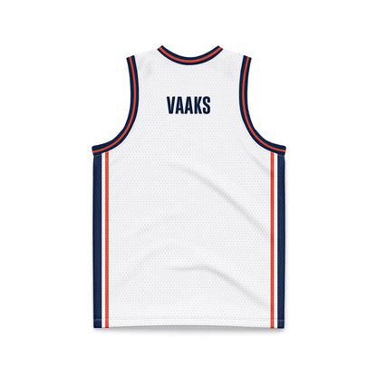 Illinois - NCAA Men's Basketball : Stefan Vaaks - White Basketball Jersey-1