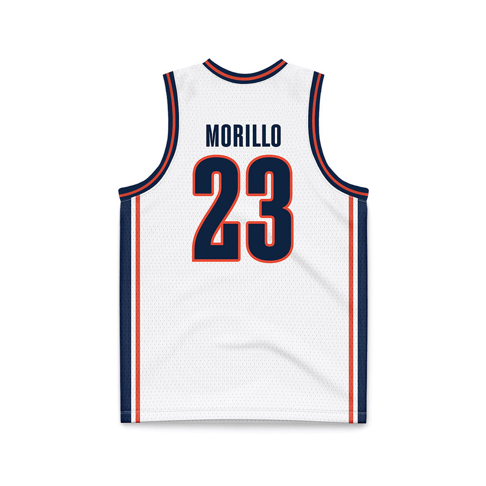 Illinois - NCAA Men's Basketball : Lucas Morillo - White Basketball Jersey-1