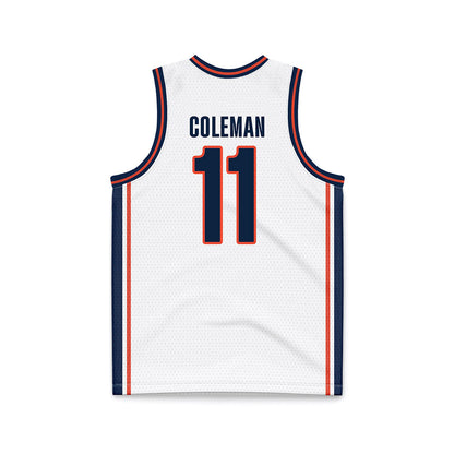 Illinois - NCAA Men's Basketball : Quentin Coleman - White Basketball Jersey-1