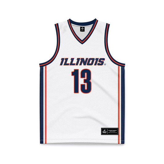 Illinois - NCAA Men's Basketball : Tomislav Ivisic - White Basketball Jersey-0